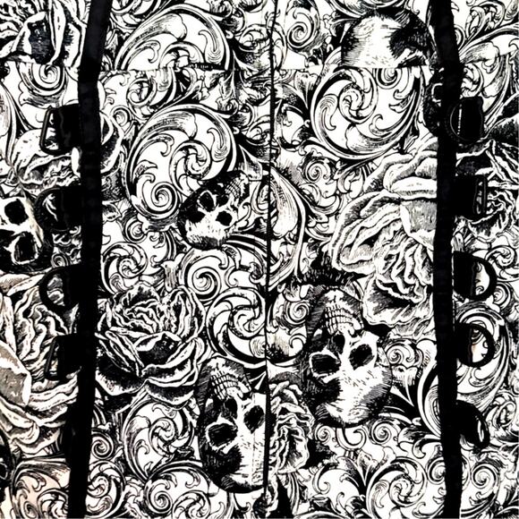 Super Nice Authentic Living Dead Souls Structured Top with lace and buckles - Picture 7 of 9